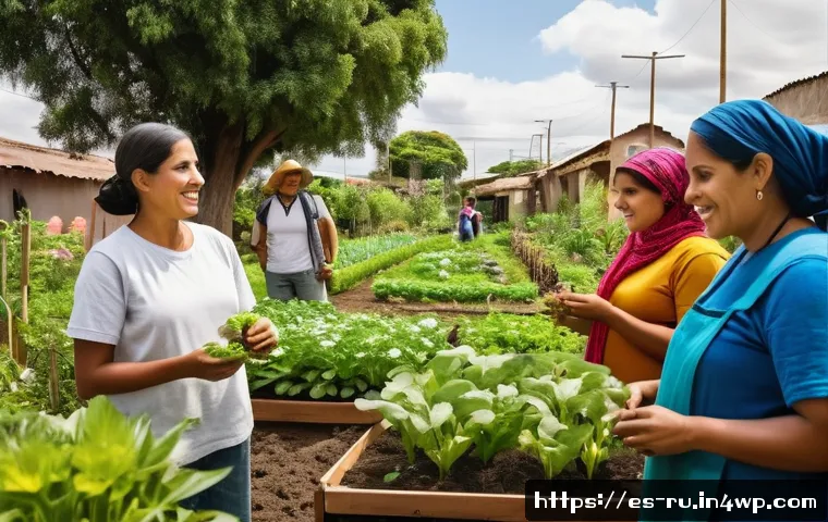 환경이주민의 사회적 참여 촉진 방안 - A diverse group of Latin American environmental migrant adults wearing modest, culturally respectful...
